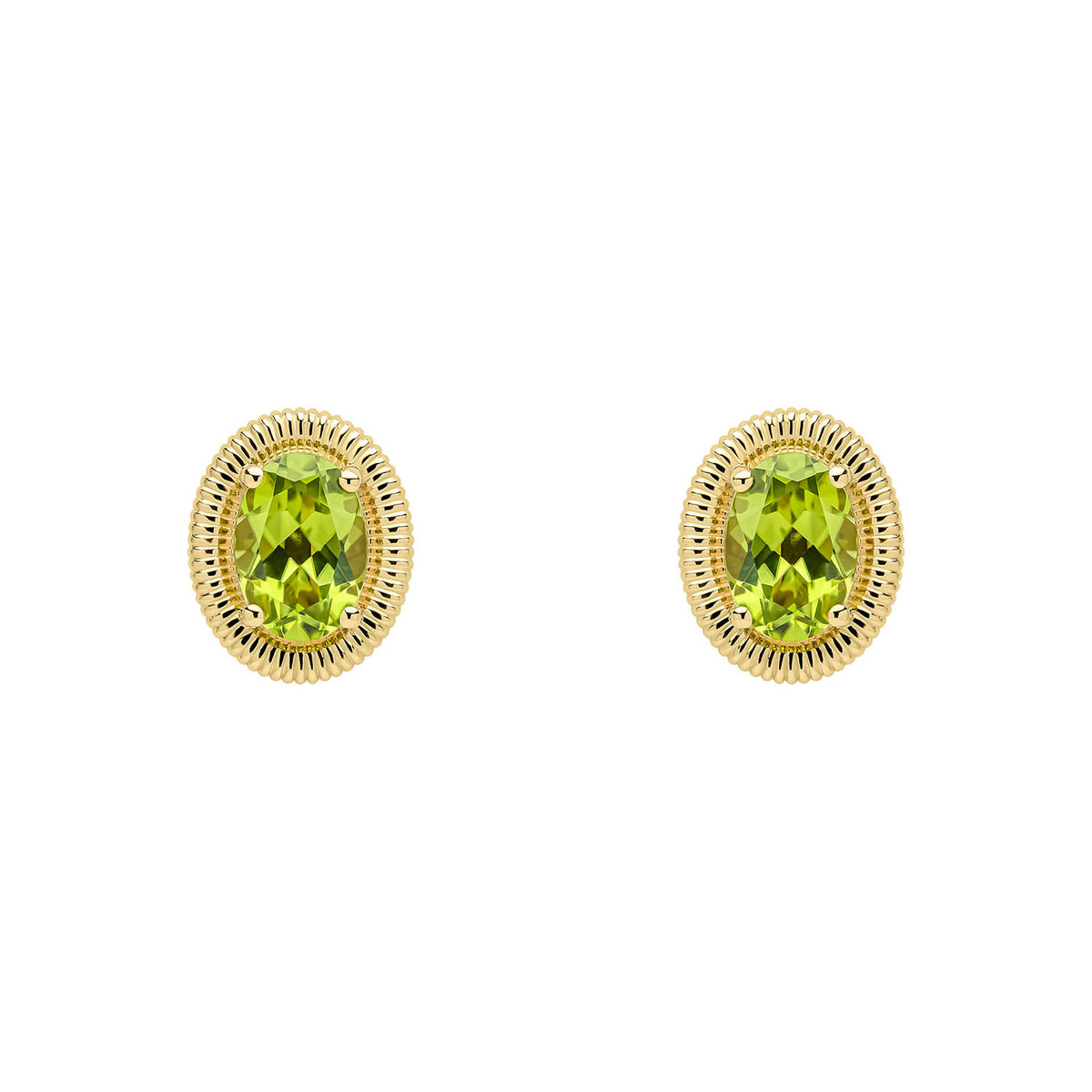 9ct Yellow Gold Peridot Earrings