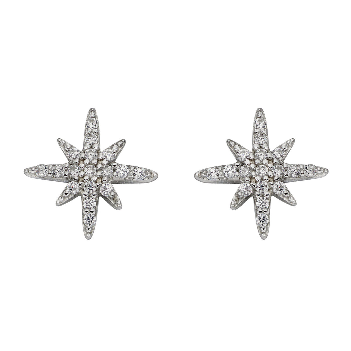 Sterling Silver Star Stud Earrings