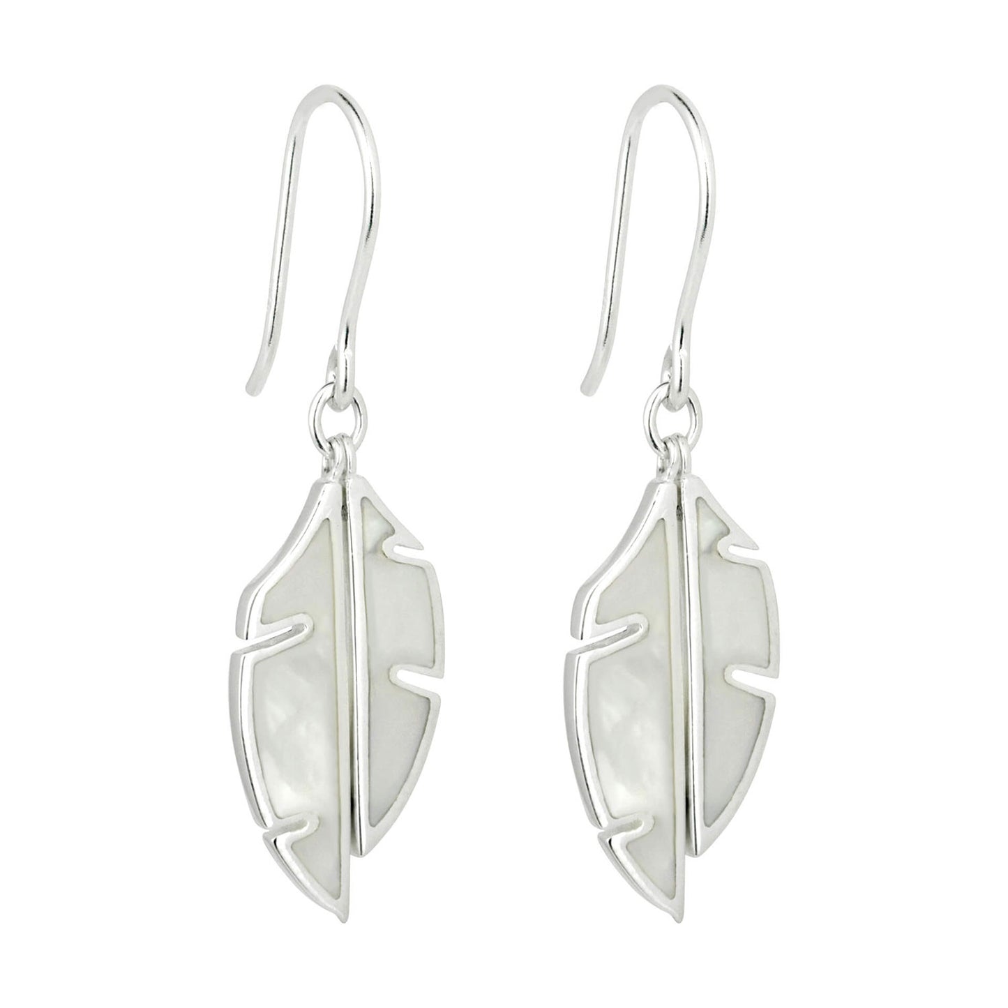 Sterling Silver Mother Of Pearl Hook Earrings