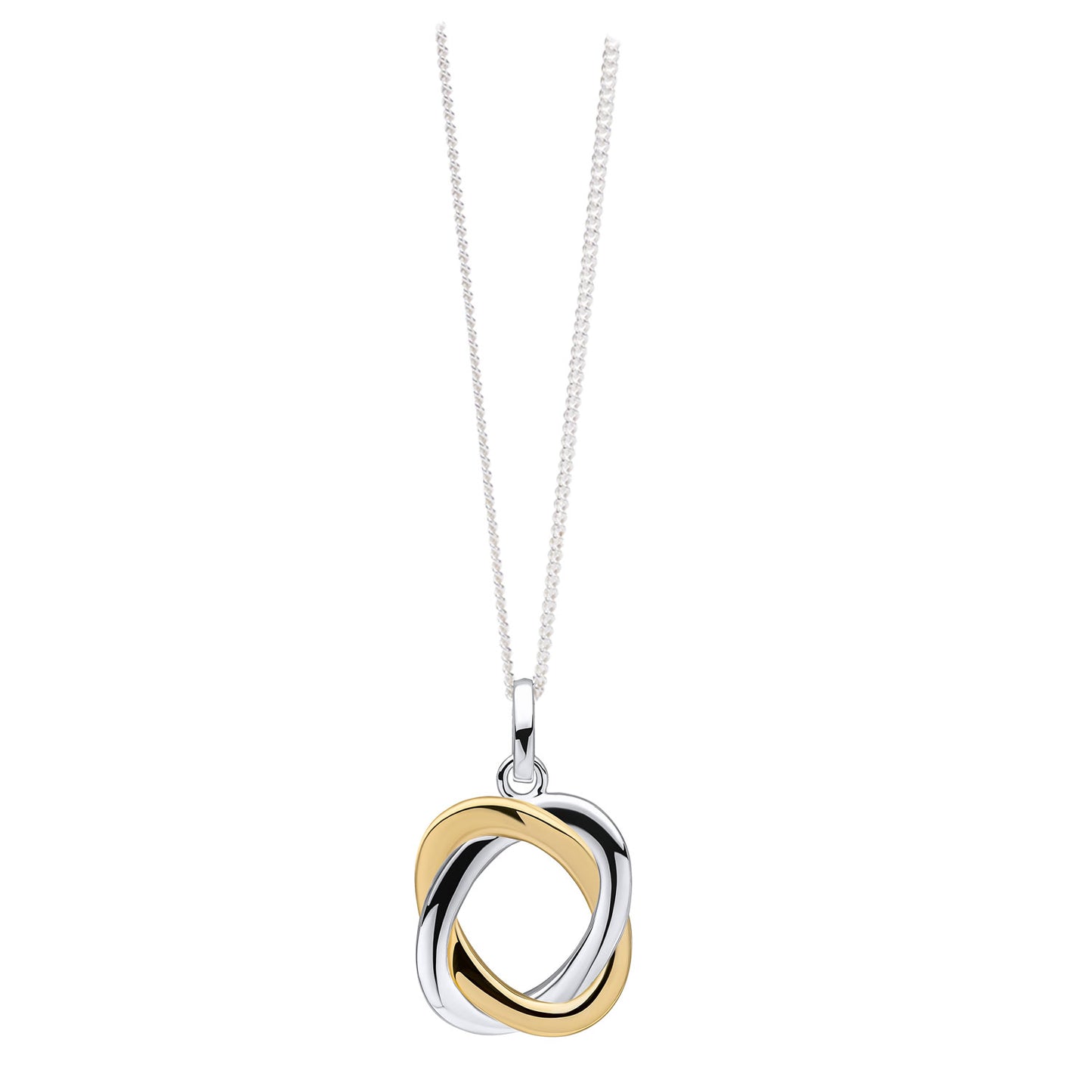 Sterling Silver Woven Circle Pendant
