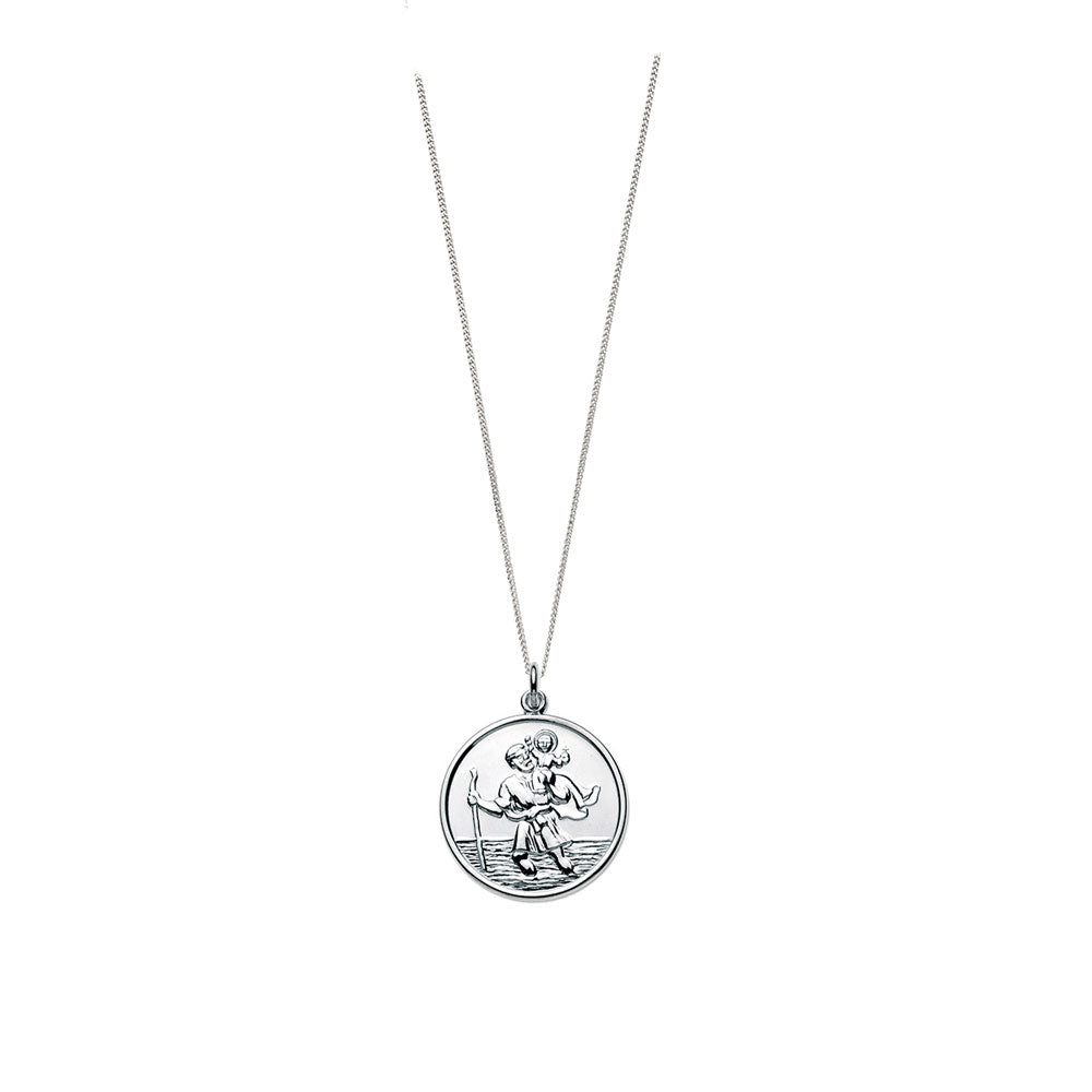 Sterling Silver Medium St Christopher Pendant