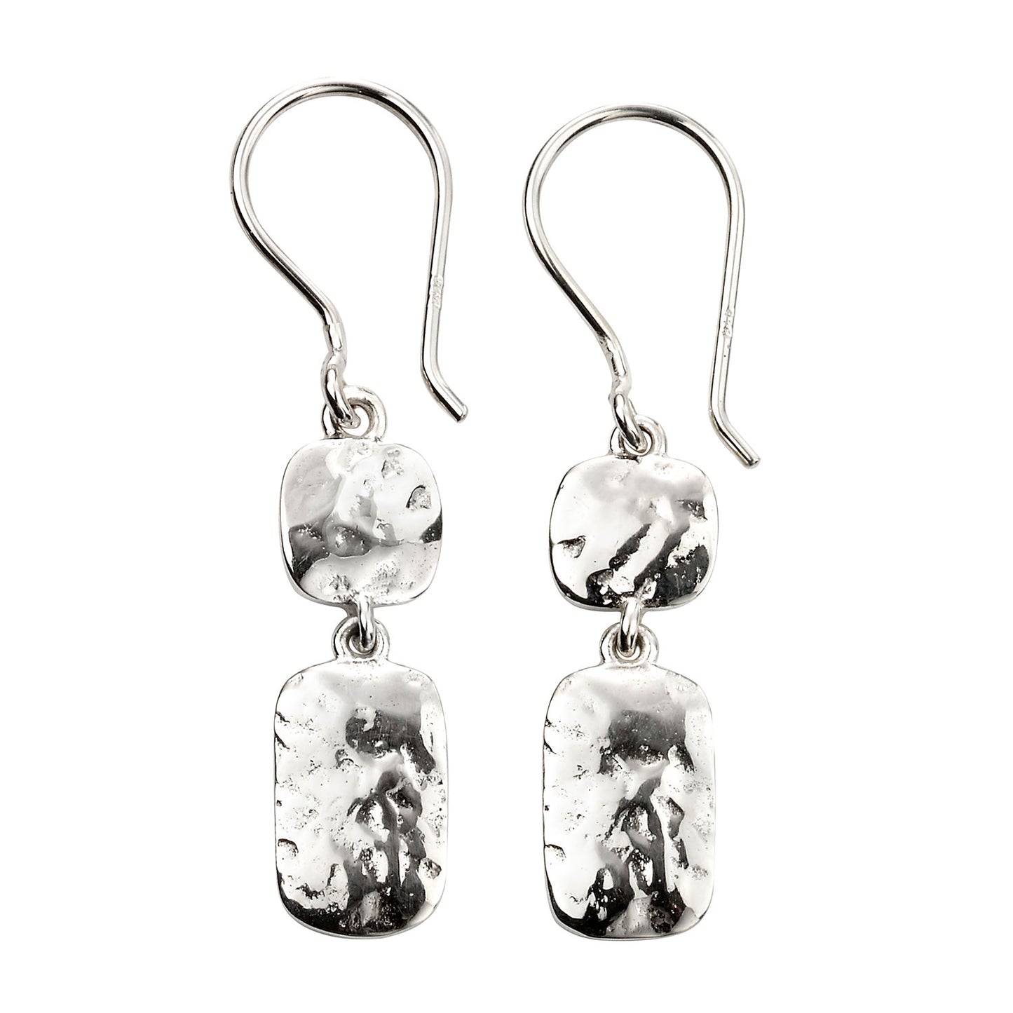 Sterling Silver Hammered Finish Earrings