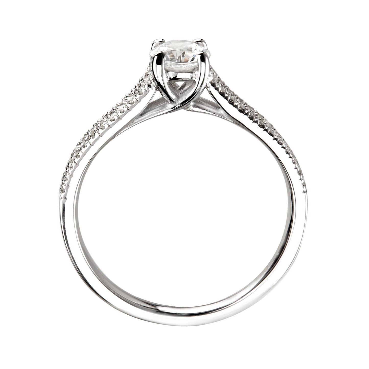 18ct White Gold Double Row Diamond Ring