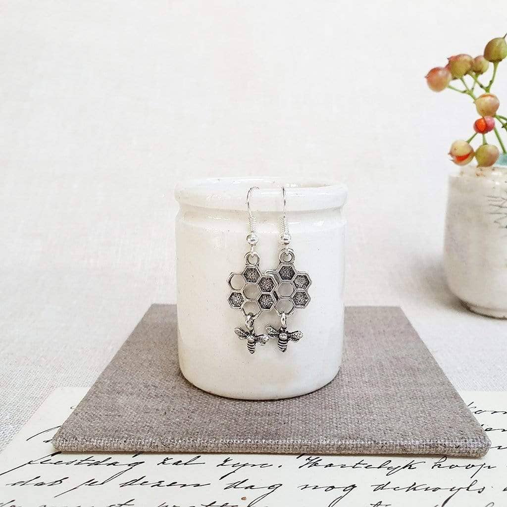 Honey Bee Earrings in a Bottle