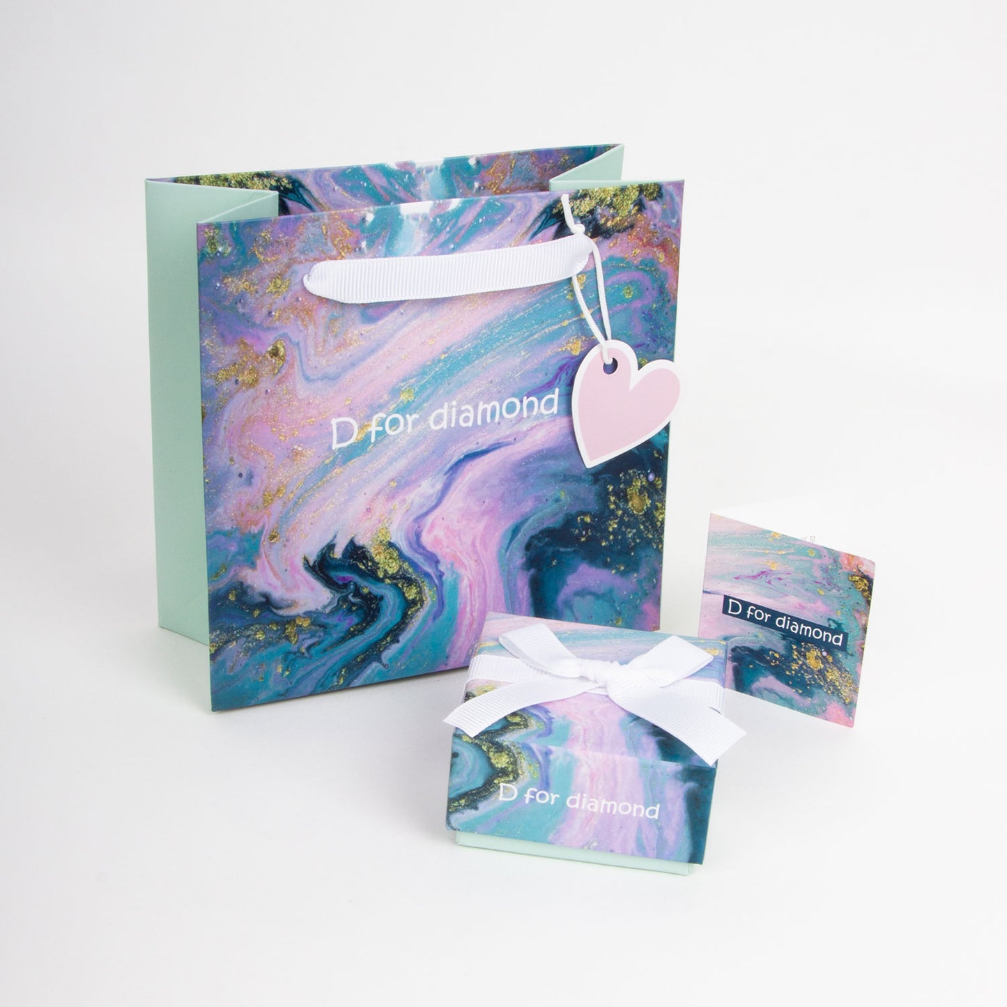 Sterling Silver Star Set Diamond Stud Earrings