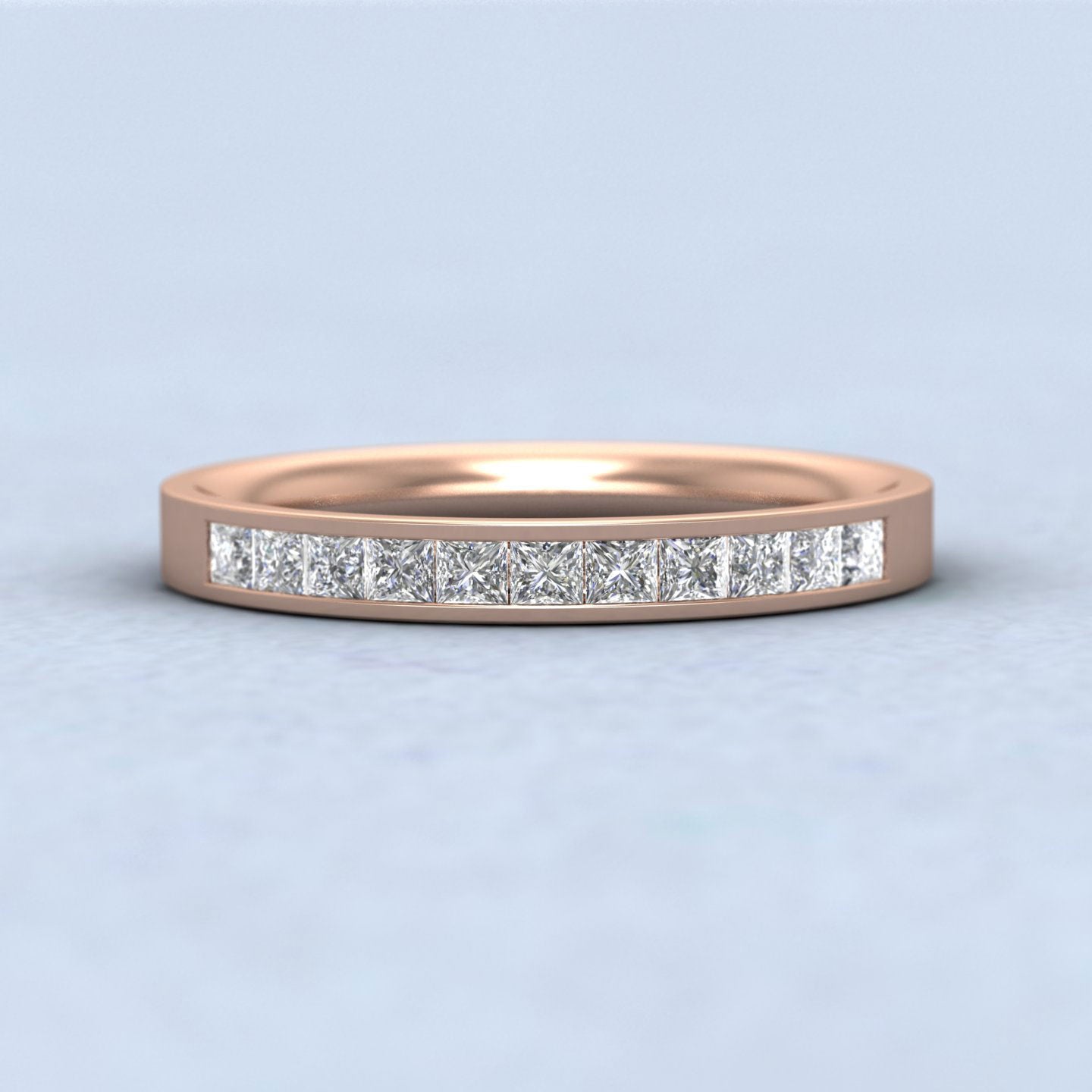 Channel Set Diamond 9ct Rose Gold 2.5mm Wedding Ring