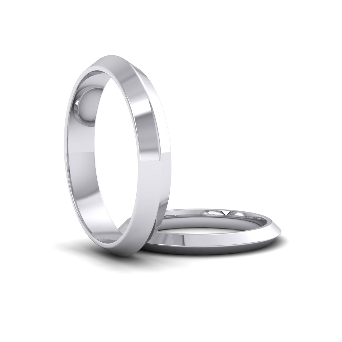 Knife Edge Shape 950 Platinum 4mm Wedding Ring