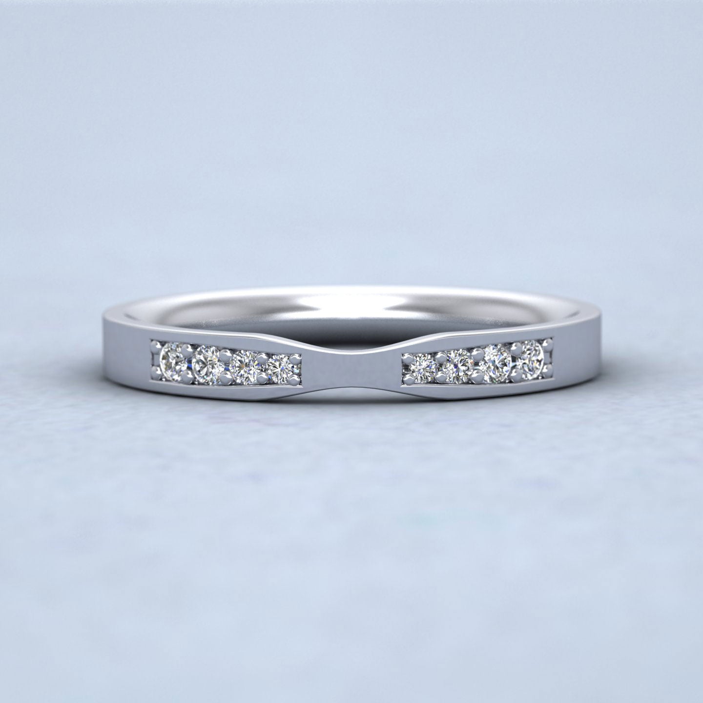 Pinch Shaped Wedding Ring In 950 Platinum 2.5mm Wide