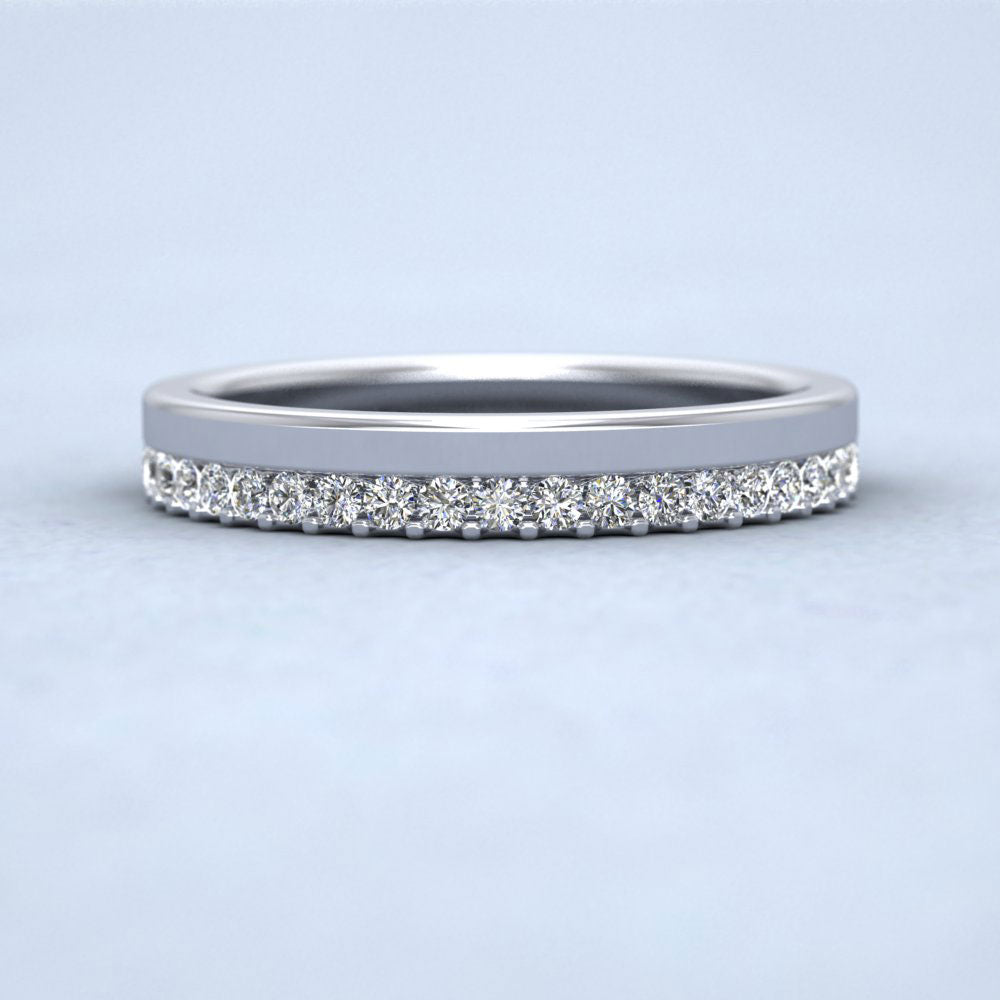 Asymmetric Full Claw Set Diamond Ring (0.5ct) In 18ct White Gold