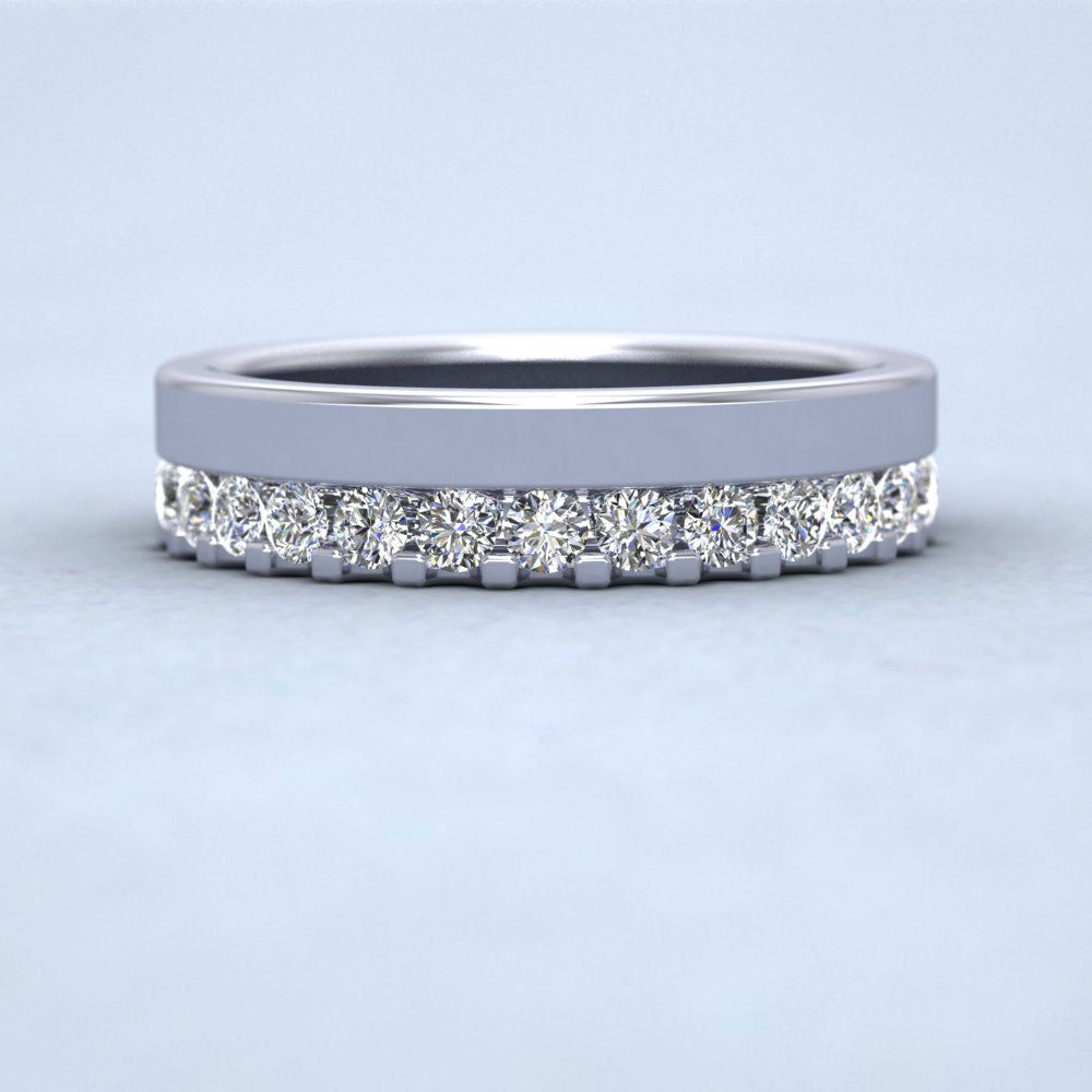 Asymmetric Half Claw Set Diamond Ring (0.49ct) In 950 Platinum