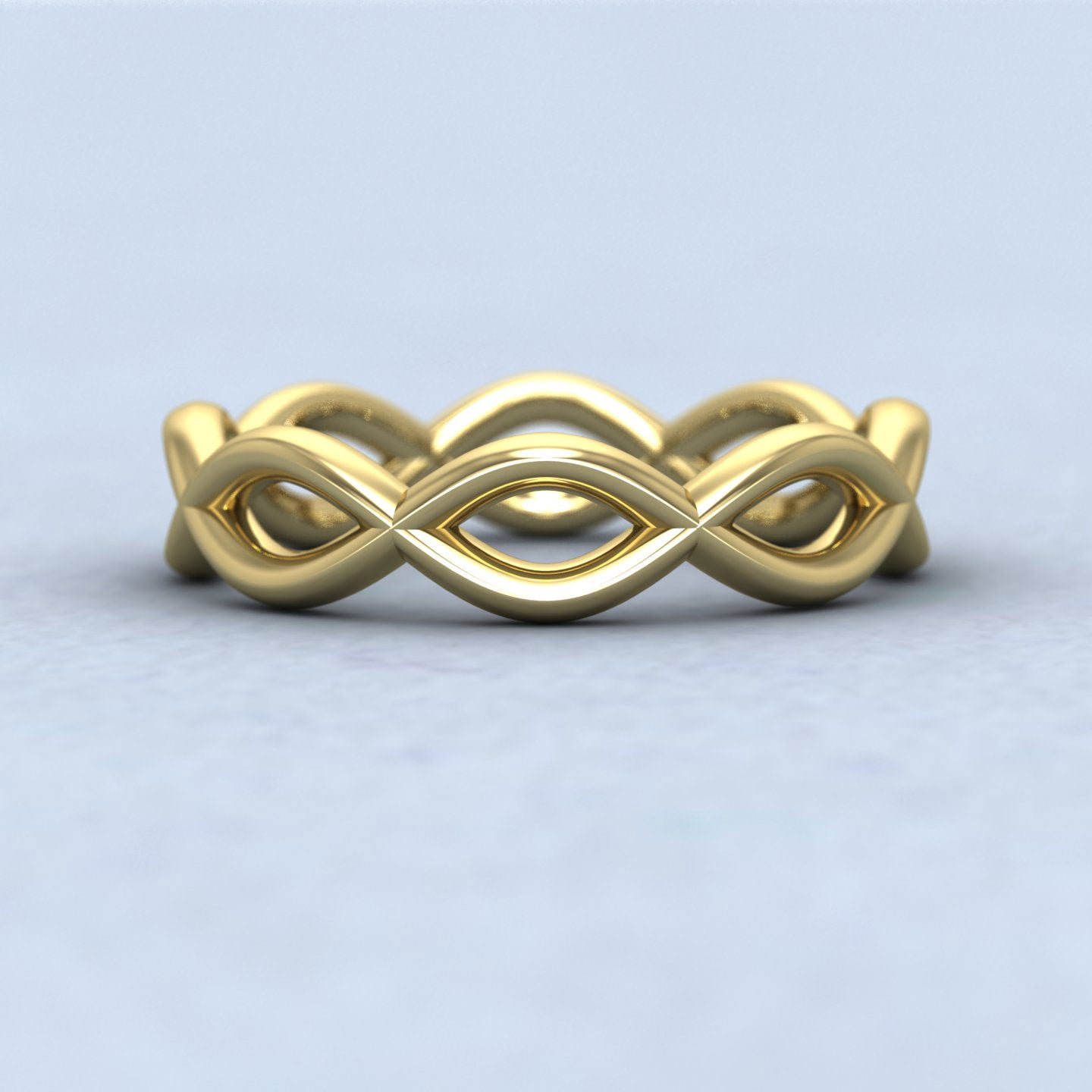 Double Twist 22ct Yellow Gold 4mm Wedding Ring