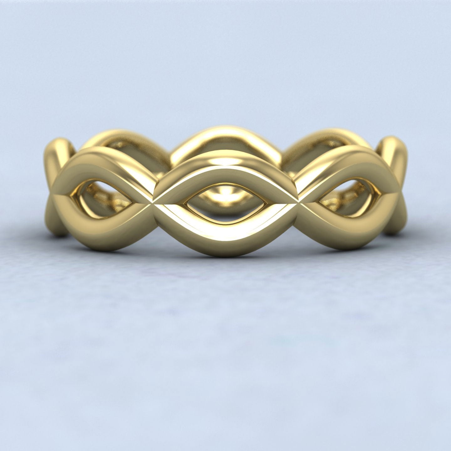 Double Twist 22ct Yellow Gold 6mm Wedding Ring