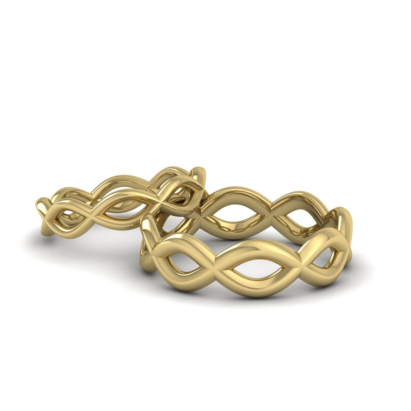 Double Twist 22ct Yellow Gold 4mm Wedding Ring