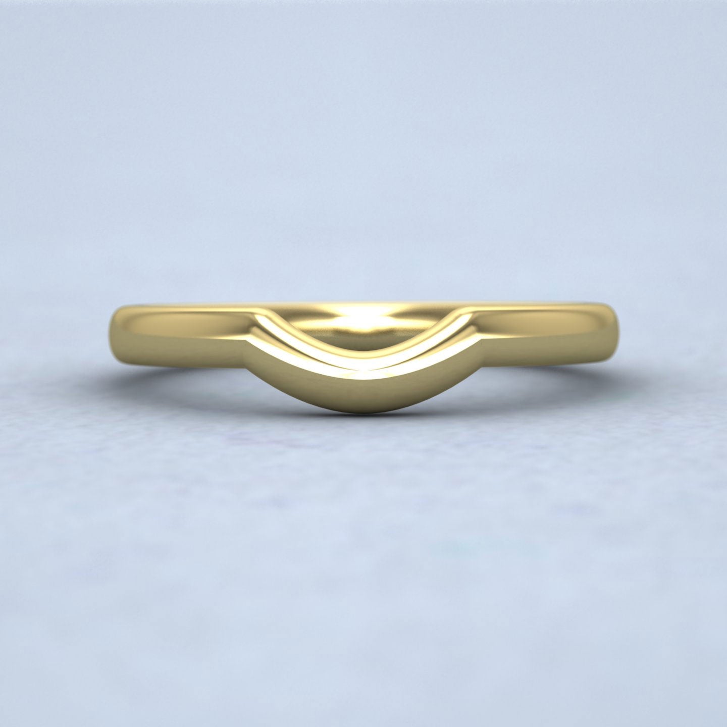 Curved To Fit Wedding Ring In 9ct Yellow Gold 2.25mm Wide