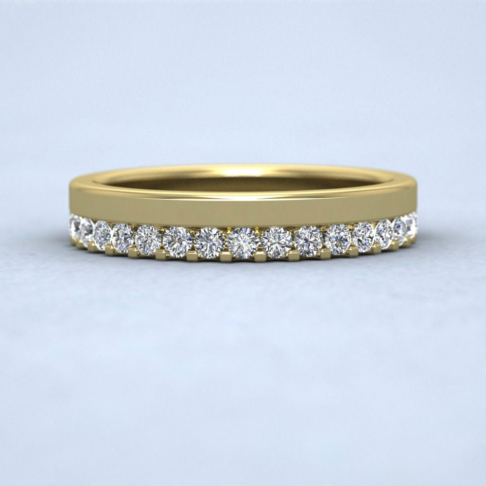 Asymmetric Half Claw Set Diamond Ring (0.34ct) In 9ct Yellow Gold