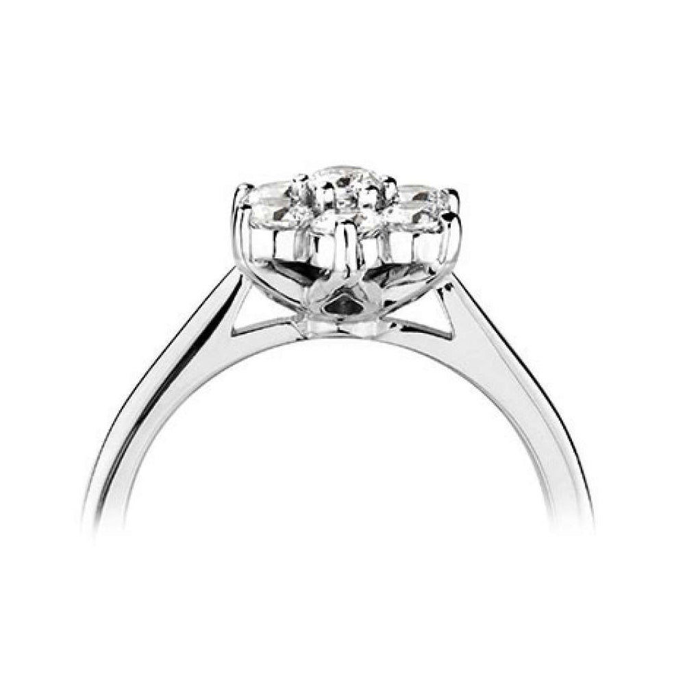 18ct White Gold Seven Stone Claw Set Diamond Ring