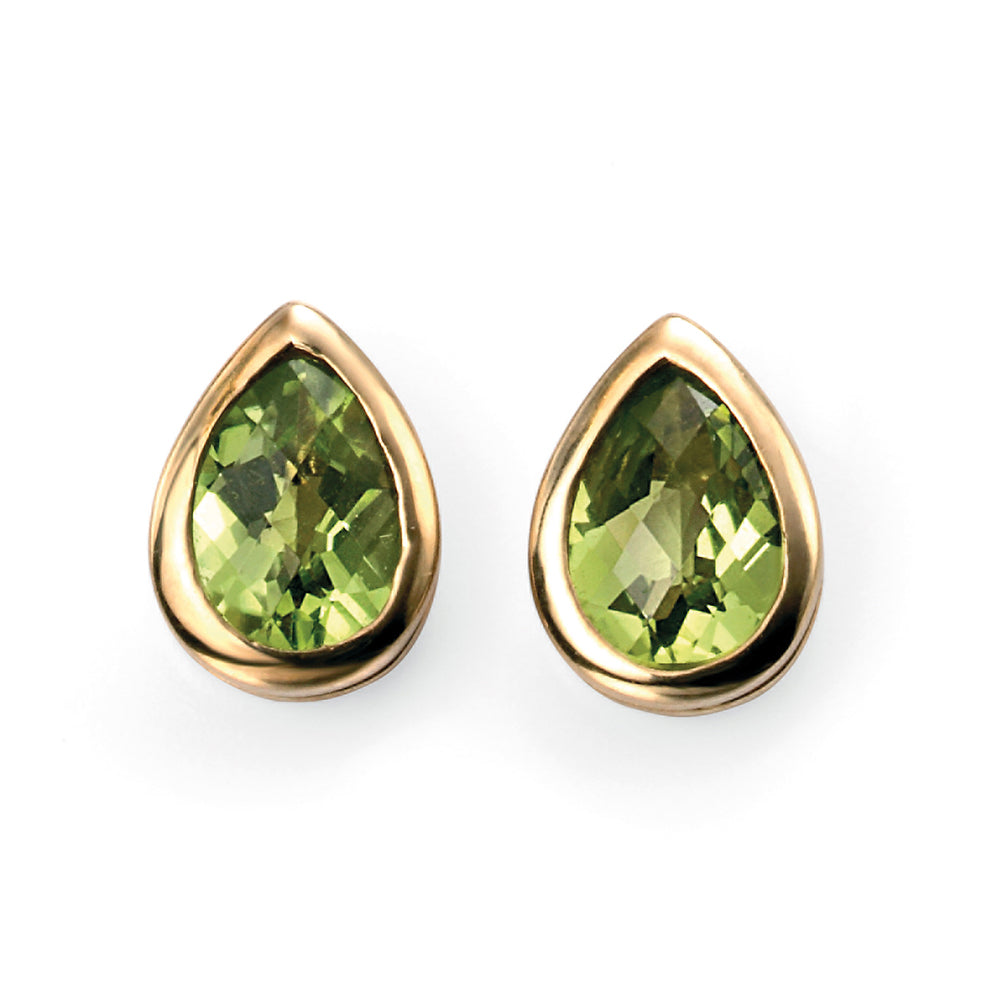 9ct Yellow Gold Peridot Set Earrings