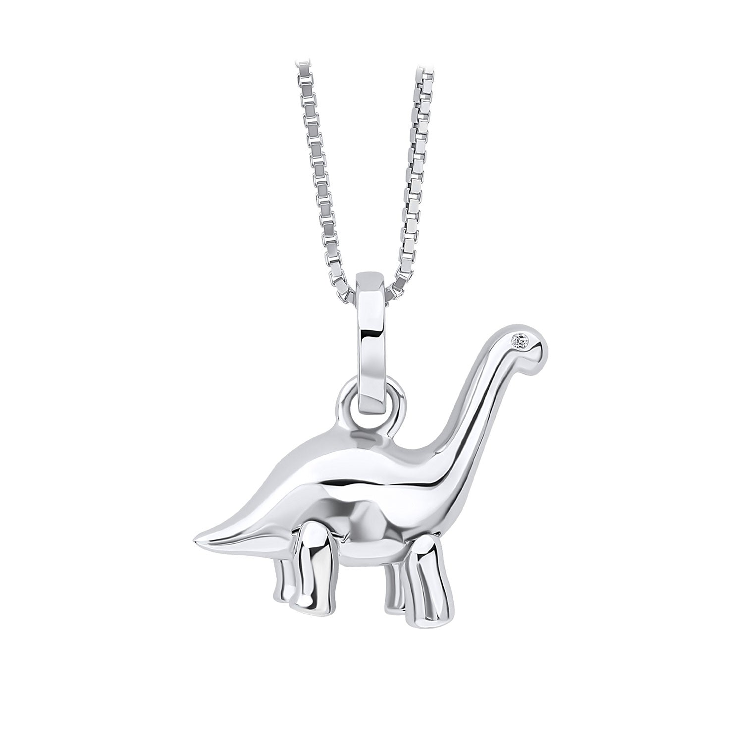 Sterling silver dinosaur on sale necklace