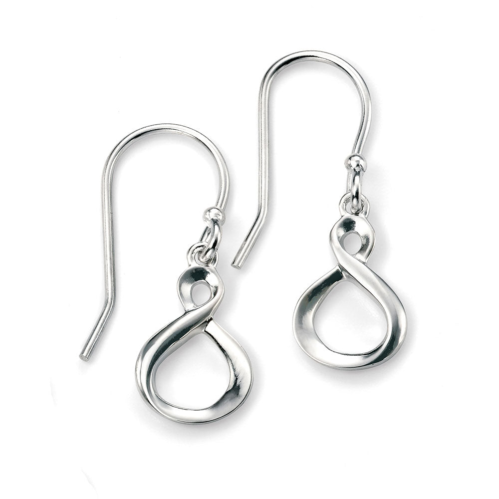 Figure Of Eight Earrings In Sterling Silver