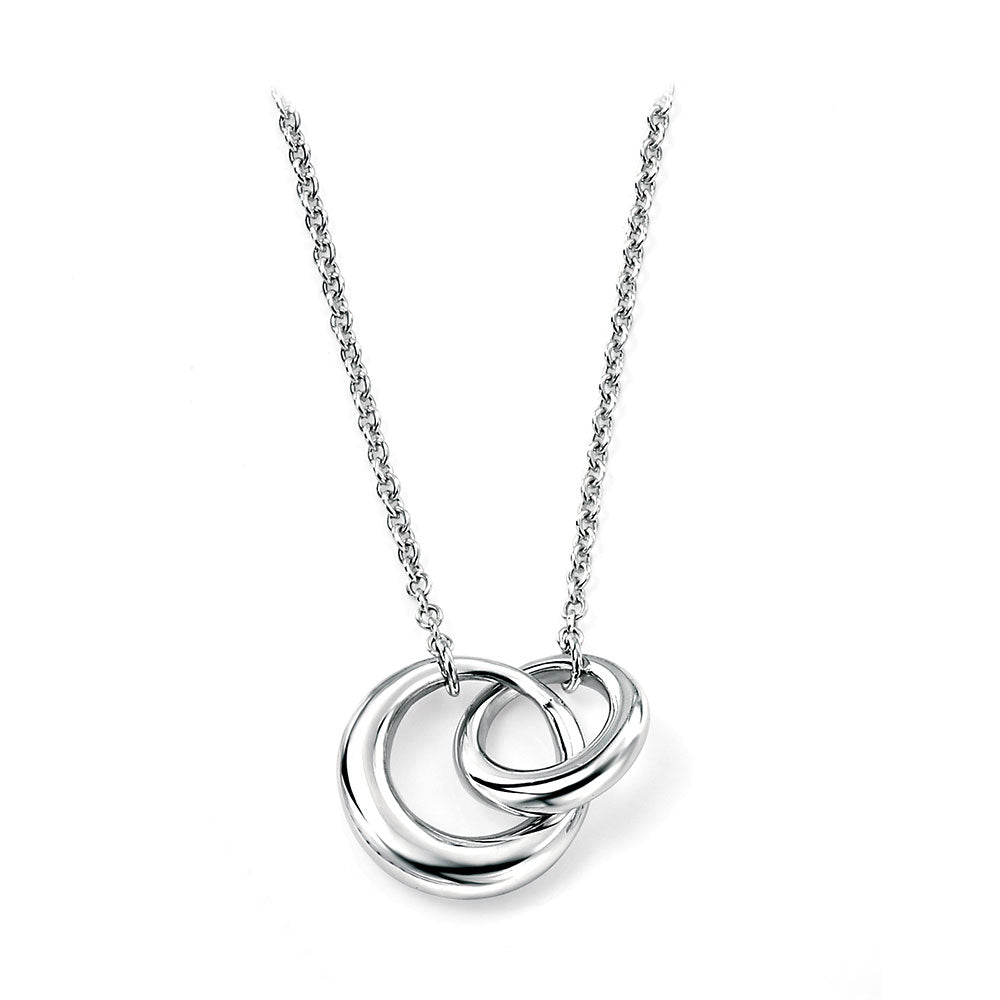 Two ring deals necklace silver