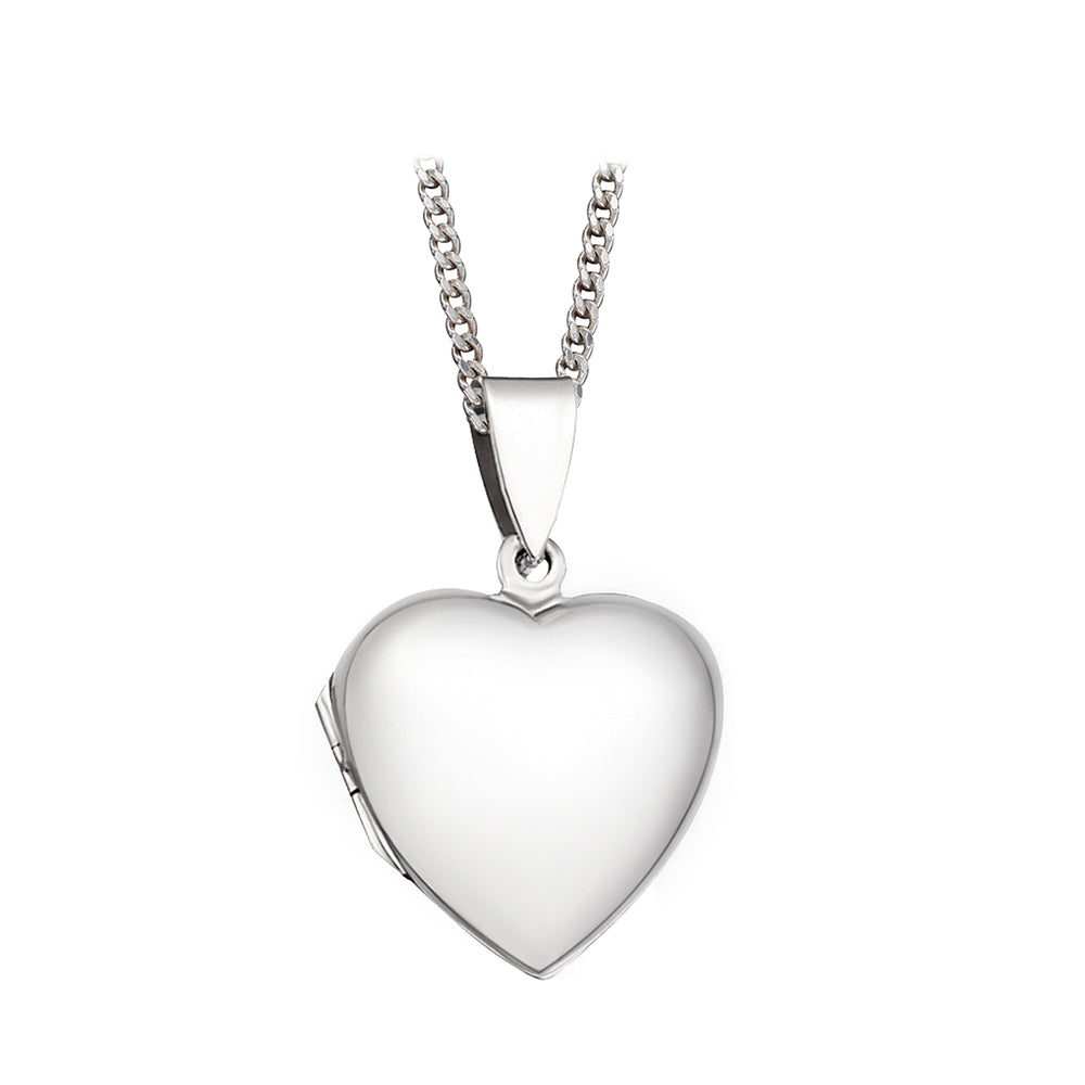 Hinged Heart Locket In Sterling Silver