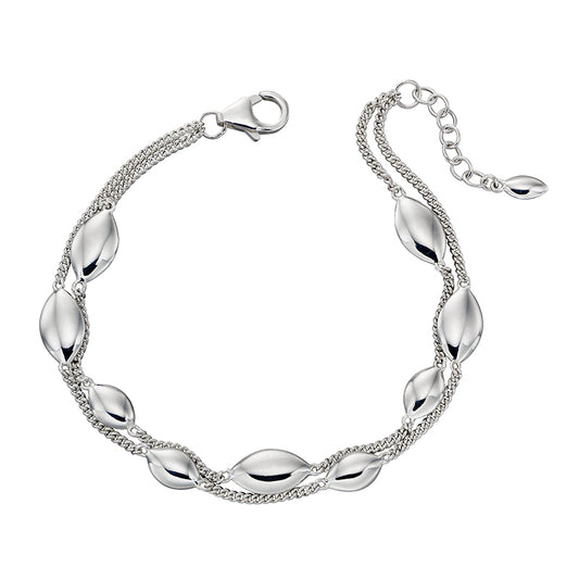 Sterling Silver Chain And Teardrop Bracelet