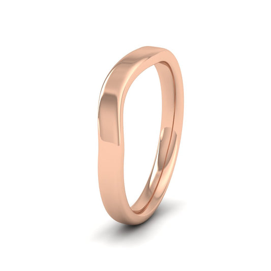 <p>Shaped Cushion Court Shape Wedding Ring In 9ct Rose Gold.  25mm Wide </p>