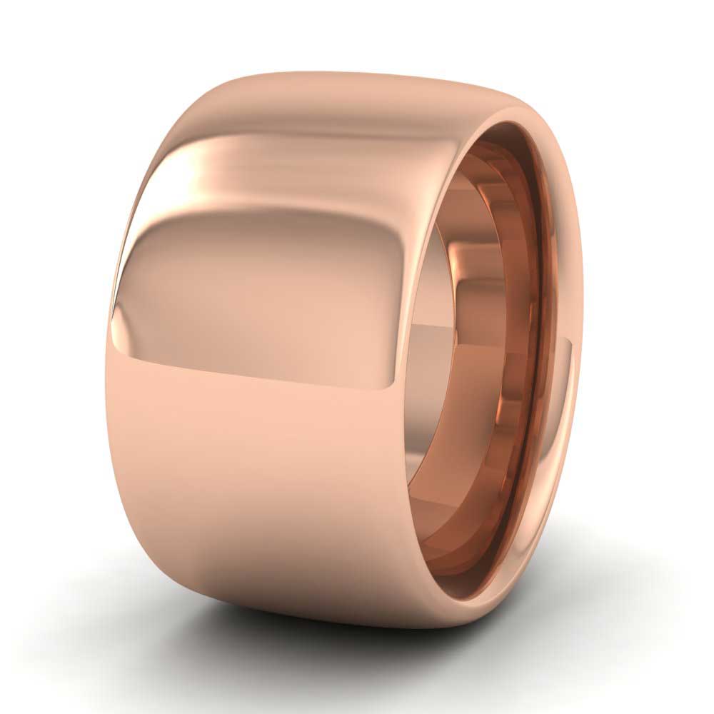 9ct Rose Gold 12mm Cushion Court Shape (Comfort Fit) Super Heavy Weigh –