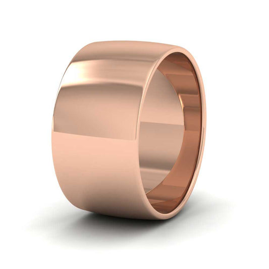 18ct Rose Gold 10mm D shape Classic Weight Wedding Ring
