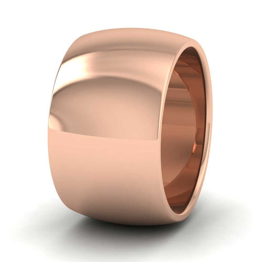 9ct Rose Gold 12mm D shape Super Heavy Weight Wedding Ring