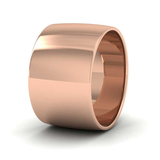 18ct Rose Gold 12mm D shape Classic Weight Wedding Ring