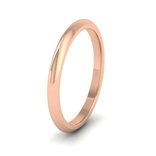 9ct Rose Gold 2mm D shape Extra Heavy Weight Wedding Ring