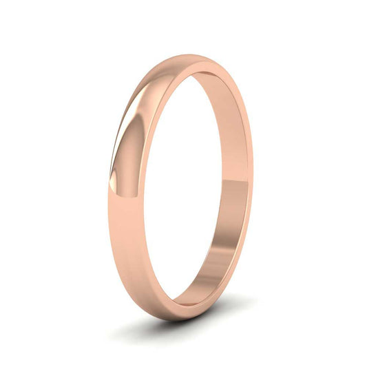 9ct Rose Gold 2.5mm D shape Classic Weight Wedding Ring
