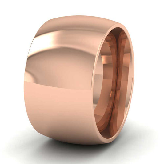 9ct Rose Gold 12mm Court Shape (Comfort Fit) Super Heavy Weight Wedding Ring