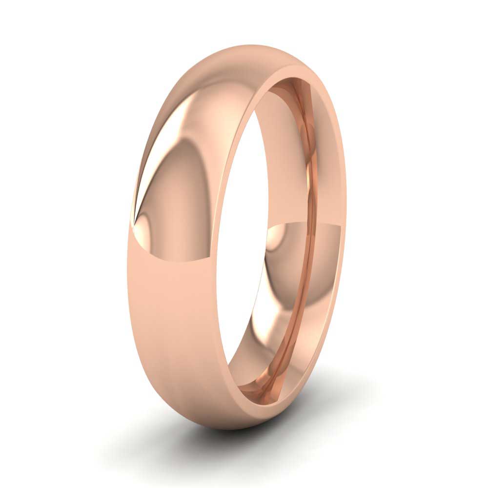 9ct Rose Gold 5mm Court Shape (Comfort Fit) Super Heavy Weight