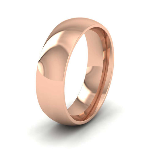 18ct Rose Gold 6mm Court Shape (Comfort Fit) Extra Heavy Weight Wedding Ring