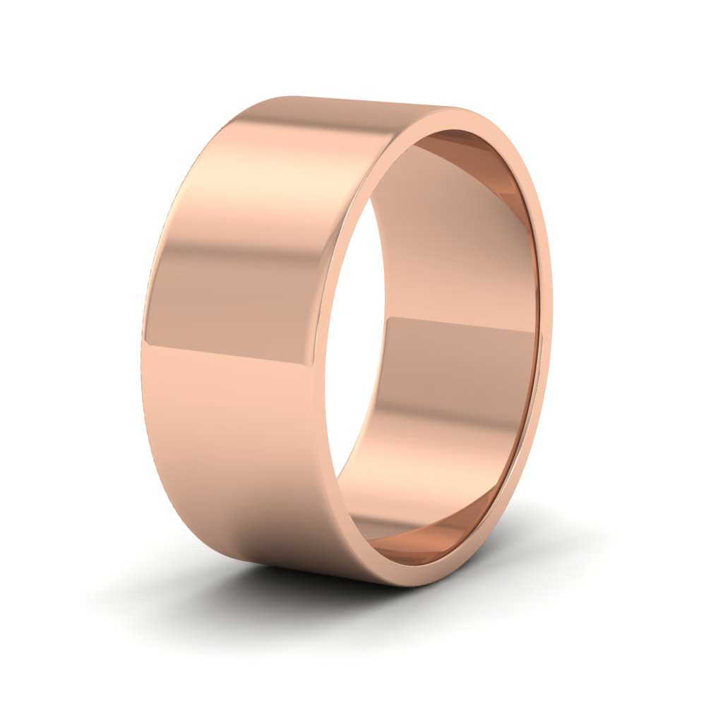 18ct Rose Gold 8mm Flat Shape (Comfort Fit) Classic Weight Wedding Rin –