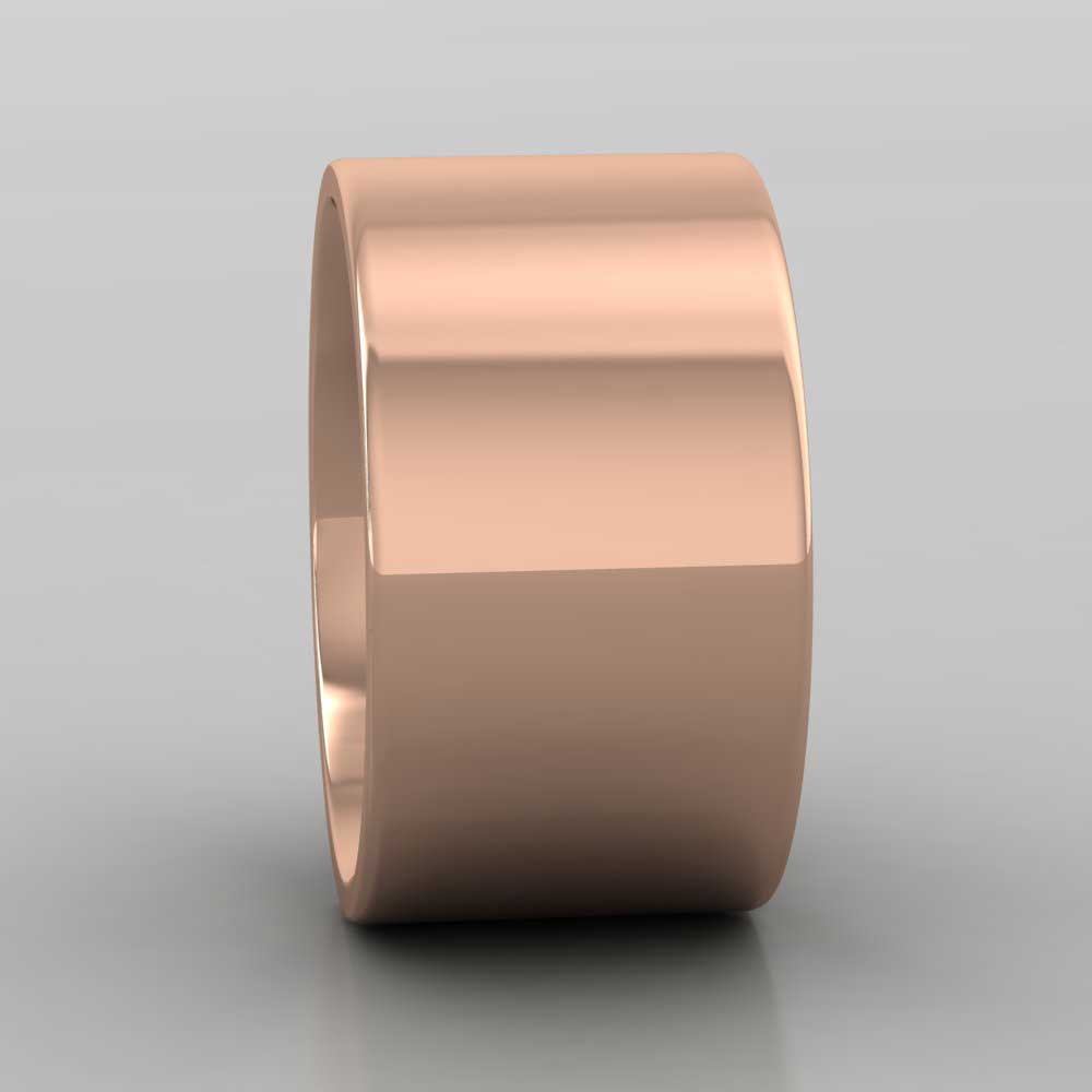 18ct Rose Gold 12mm Flat Shape (Comfort Fit) Super Heavy Weight Wedding Ring Right View