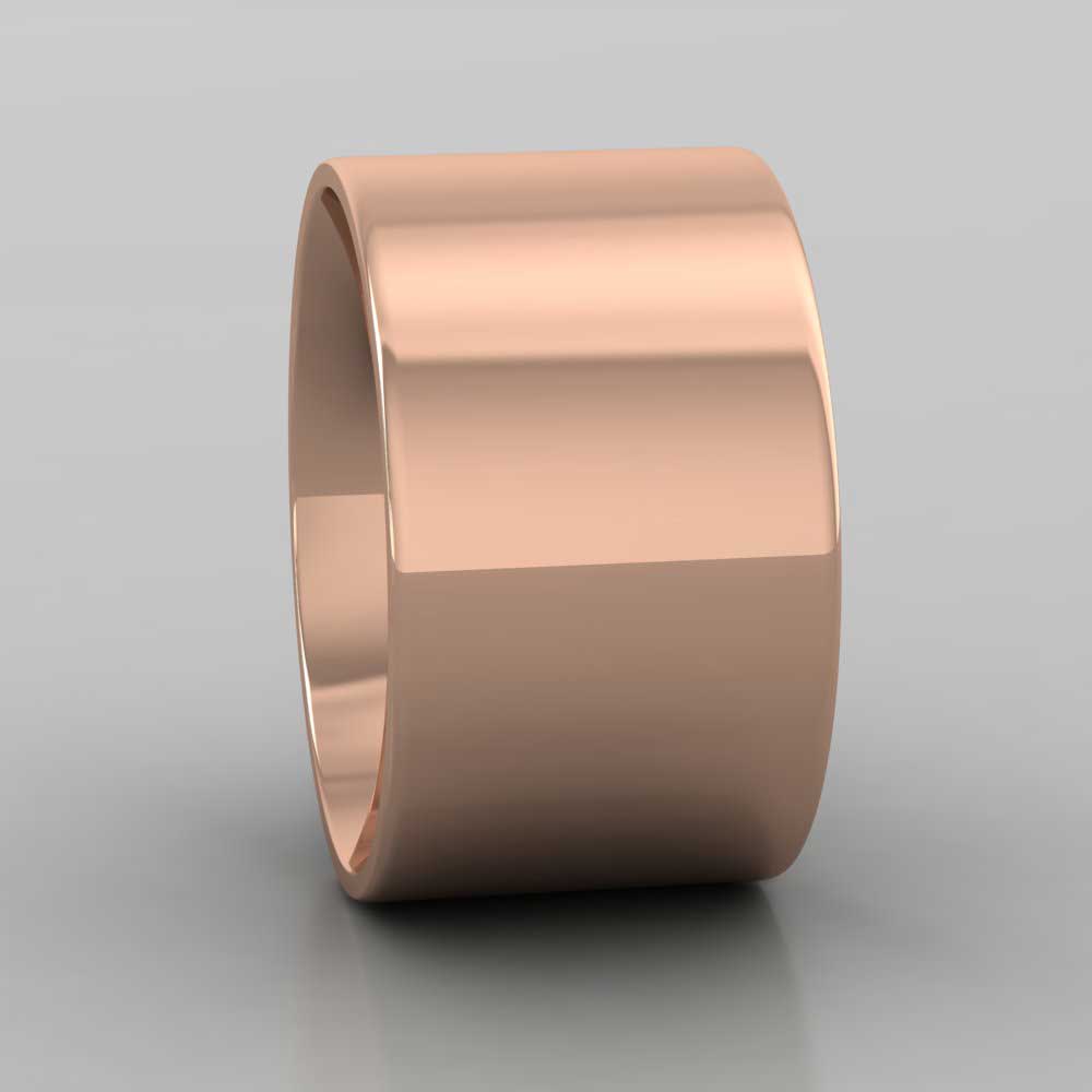 18ct Rose Gold 12mm Flat Shape (Comfort Fit) Extra Heavy Weight Wedding Ring Right View