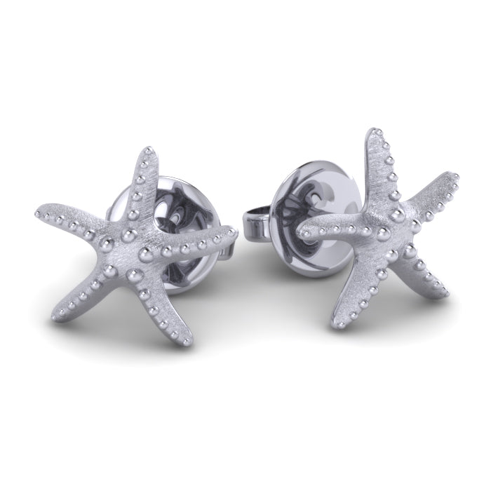 Silver Starfish Earrings