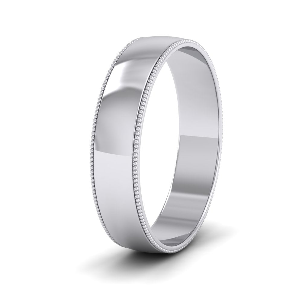 Millgrained Edge 950 Platinum 5mm Wedding Ring