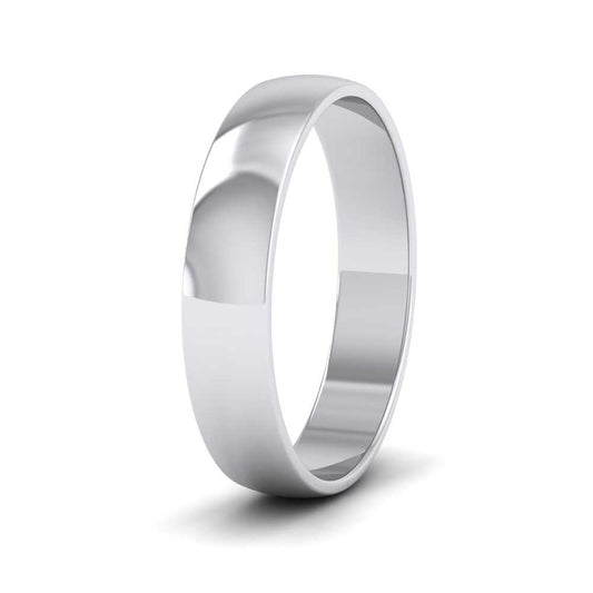 950 Platinum 4mm D shape Classic Weight Wedding Ring