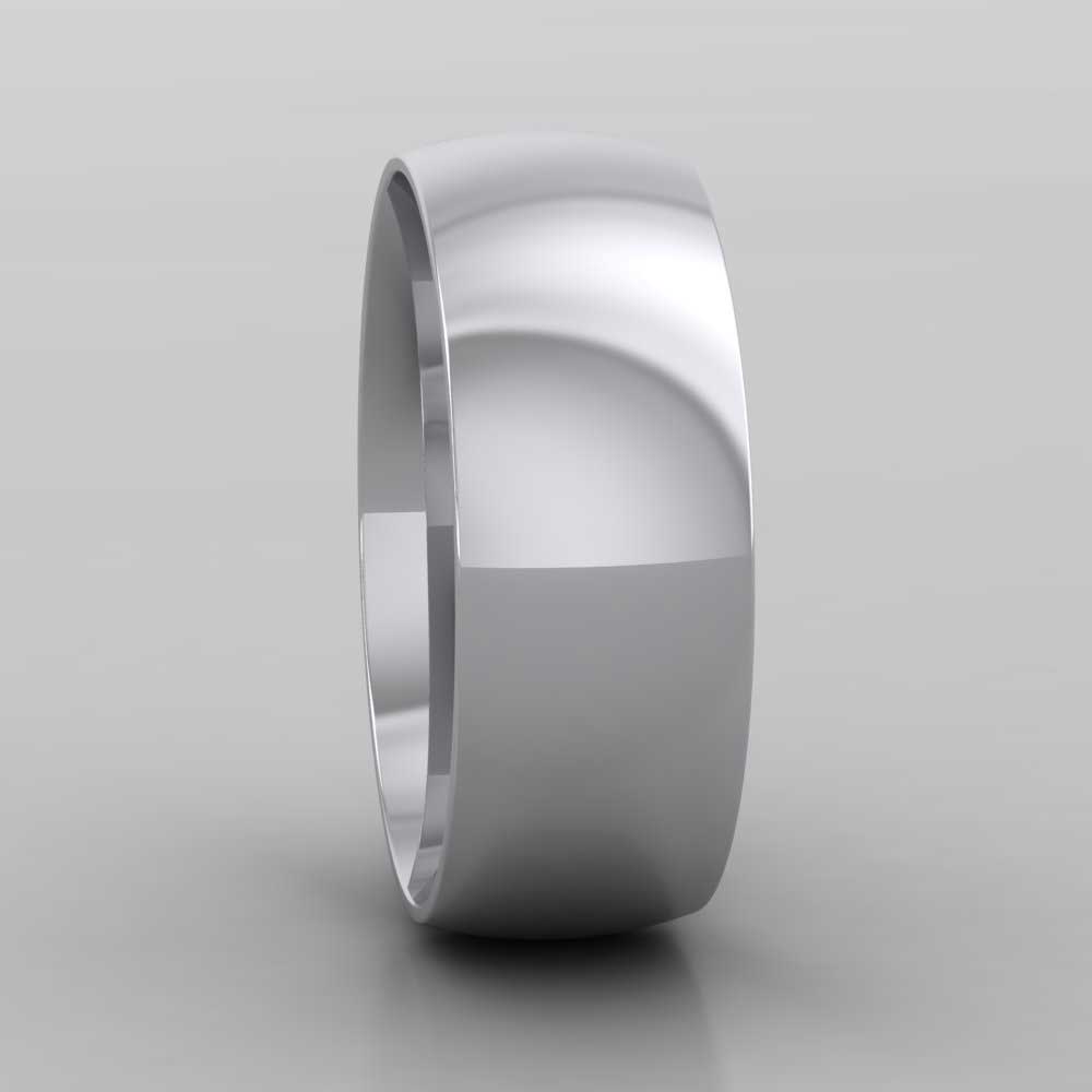 950 Palladium 7mm Court Shape (Comfort Fit) Classic Weight Wedding Ring Right View