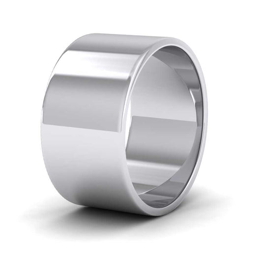 950 Palladium 10mm Flat Shape Classic Weight Wedding Ring