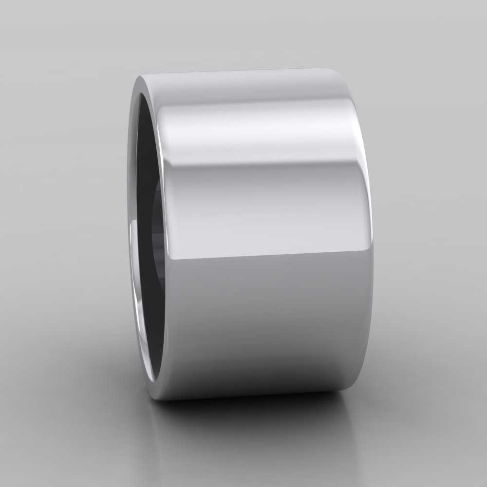 950 Palladium 12mm Flat Shape Extra Heavy Weight Wedding Ring Right View
