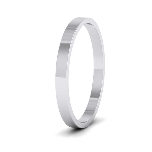 950 Palladium 2mm Flat Shape Classic Weight Wedding Ring