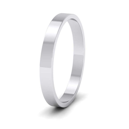 500 Palladium 2.5mm Flat Shape Classic Weight Wedding Ring
