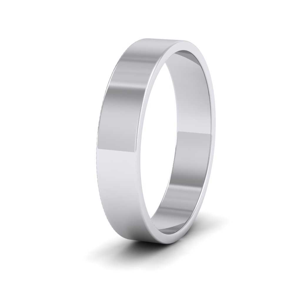 500 Palladium 4mm Flat Shape Classic Weight Wedding Ring