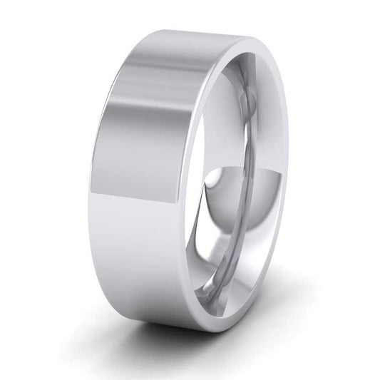 950 Palladium 7mm Flat Shape (Comfort Fit) Super Heavy Weight Wedding Ring