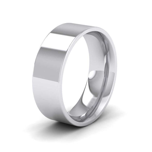 950 Palladium 7mm Flat Shape (Comfort Fit) Extra Heavy Weight Wedding Ring